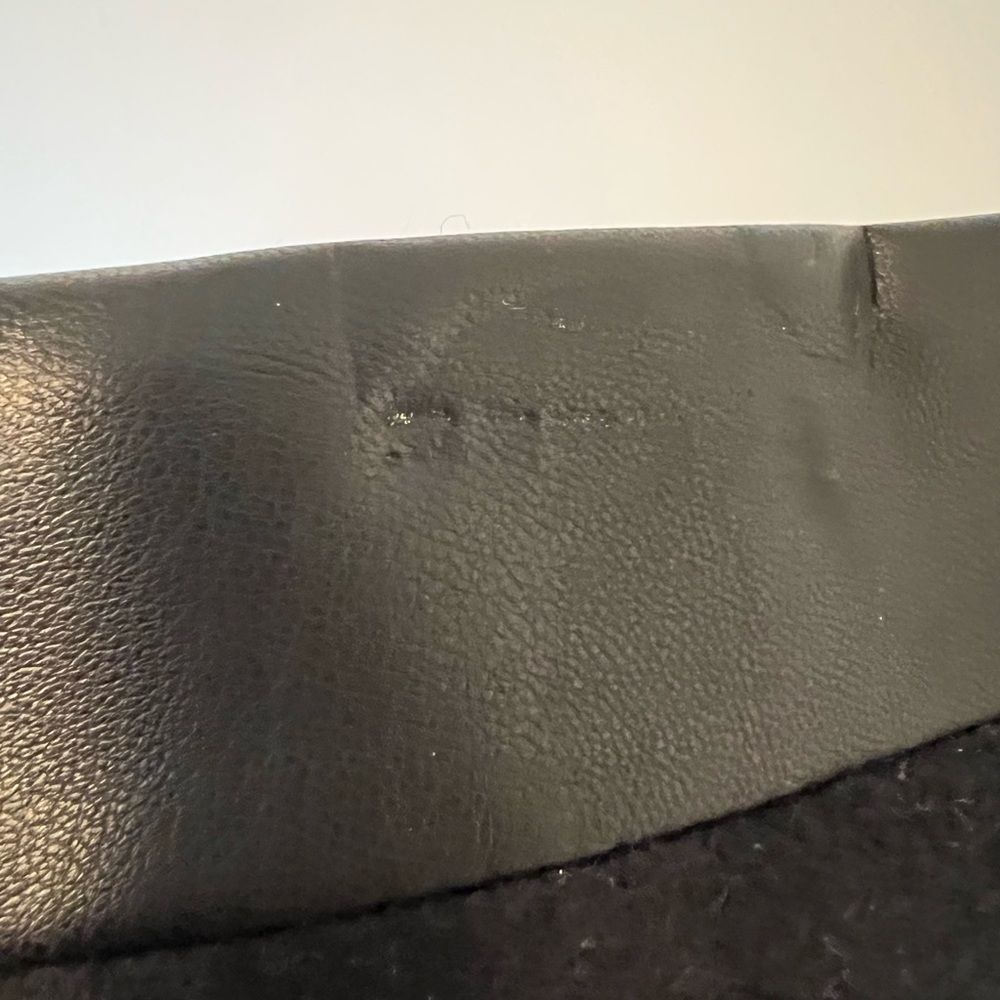 Tahari faux leather detail skirt - Picture 5 of 6